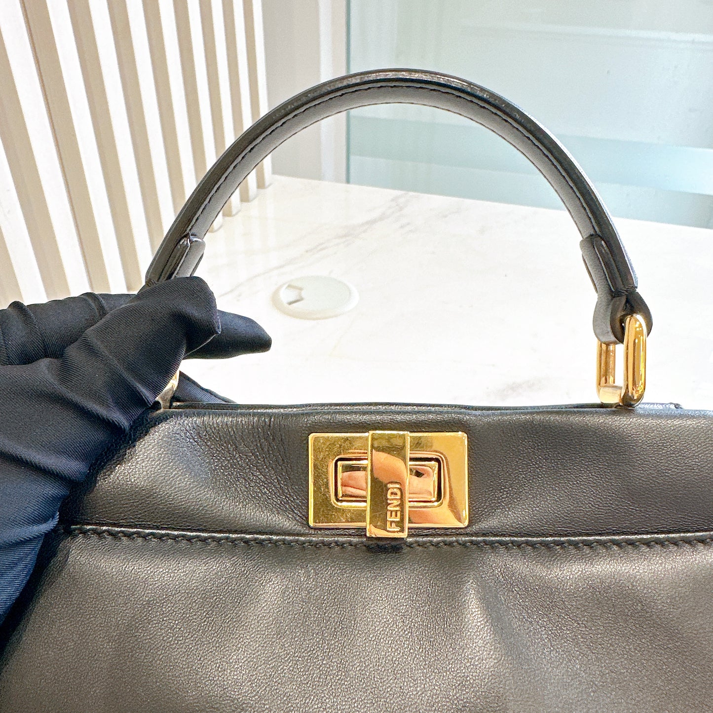 Fendi Mini Peekaboo in Black