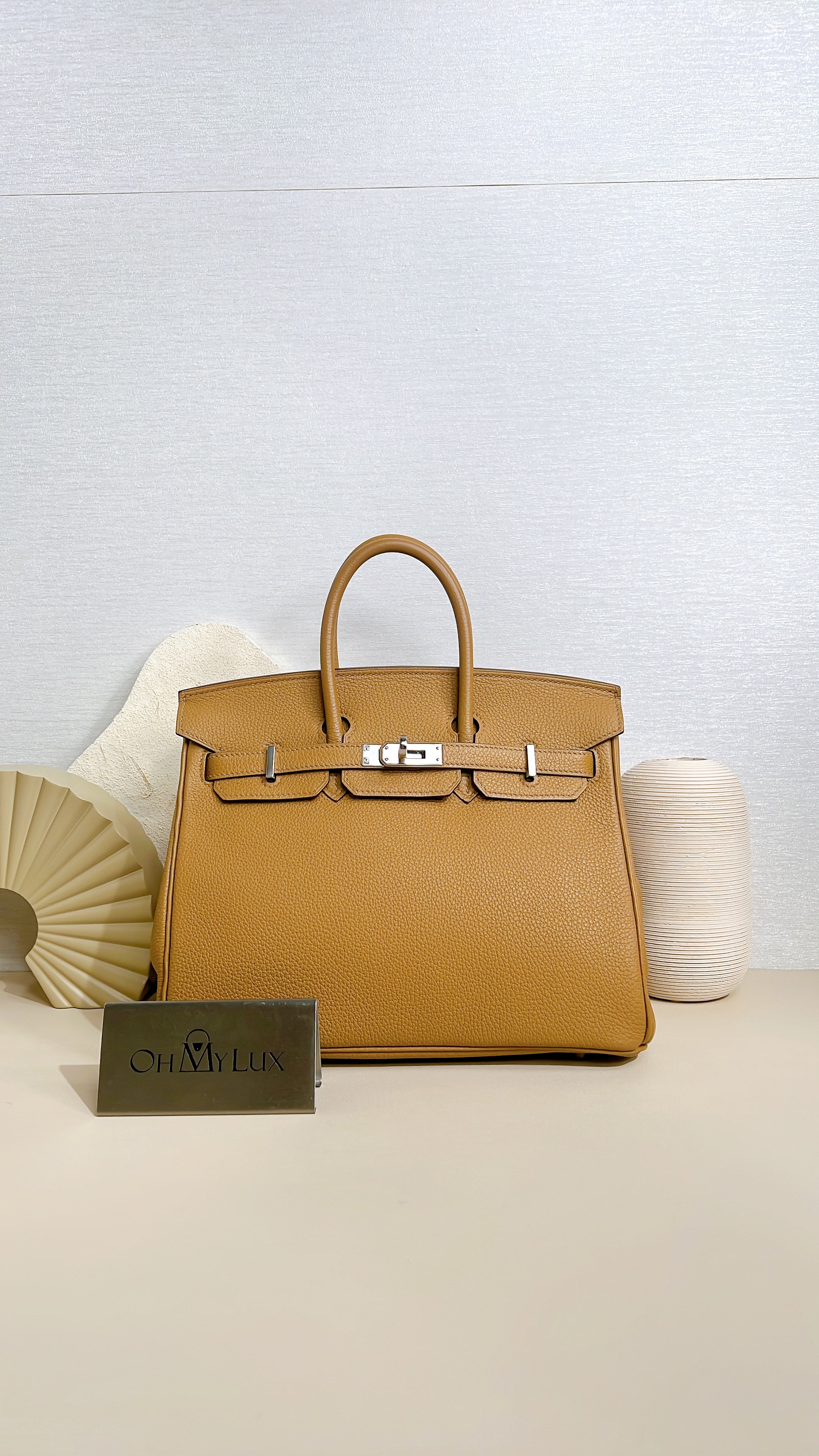 Hermes Birkin 25 Biscuits PHW