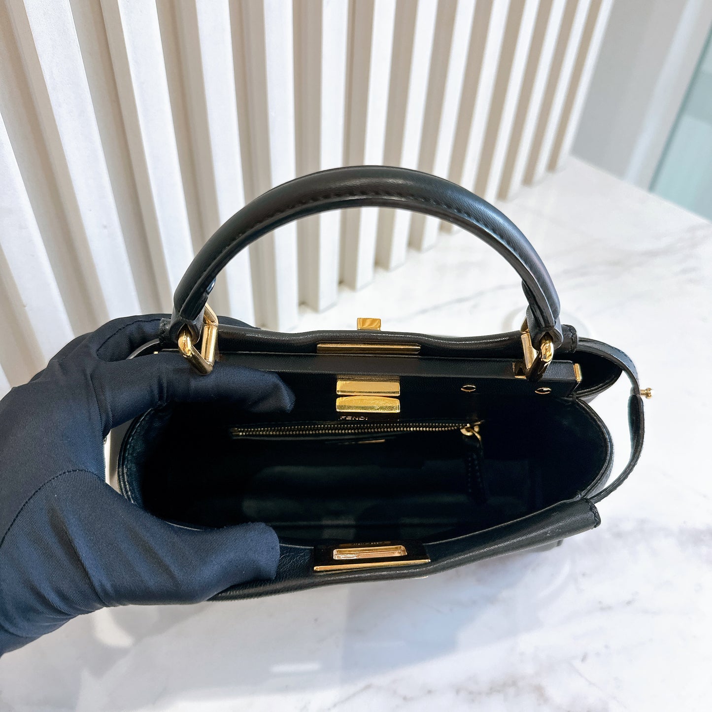 Fendi Mini Peekaboo in Black