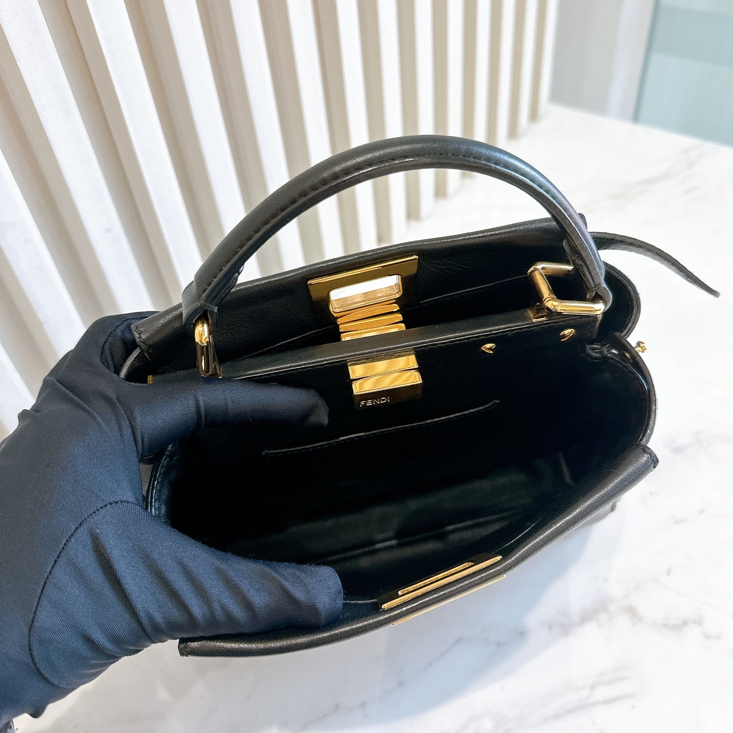 Fendi Mini Peekaboo in Black