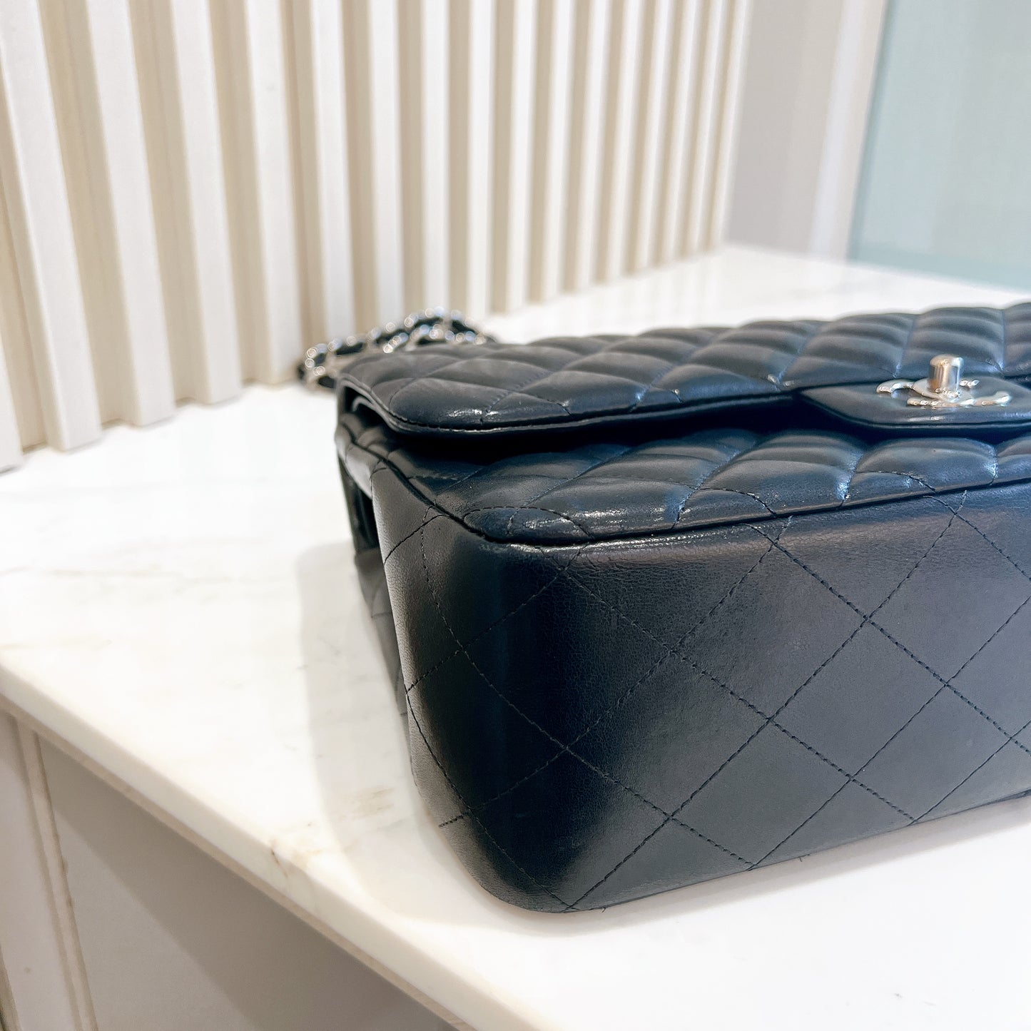 Chanel Jumbo Lambskin In SHW