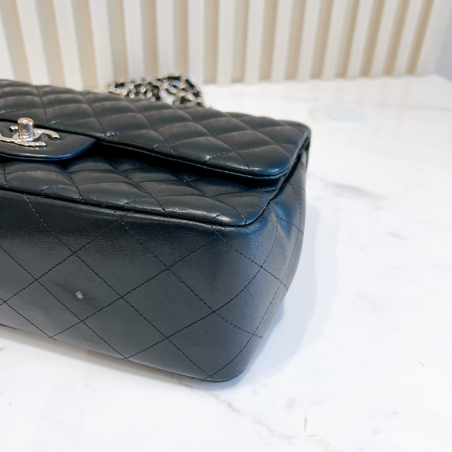 Chanel Jumbo Lambskin In SHW