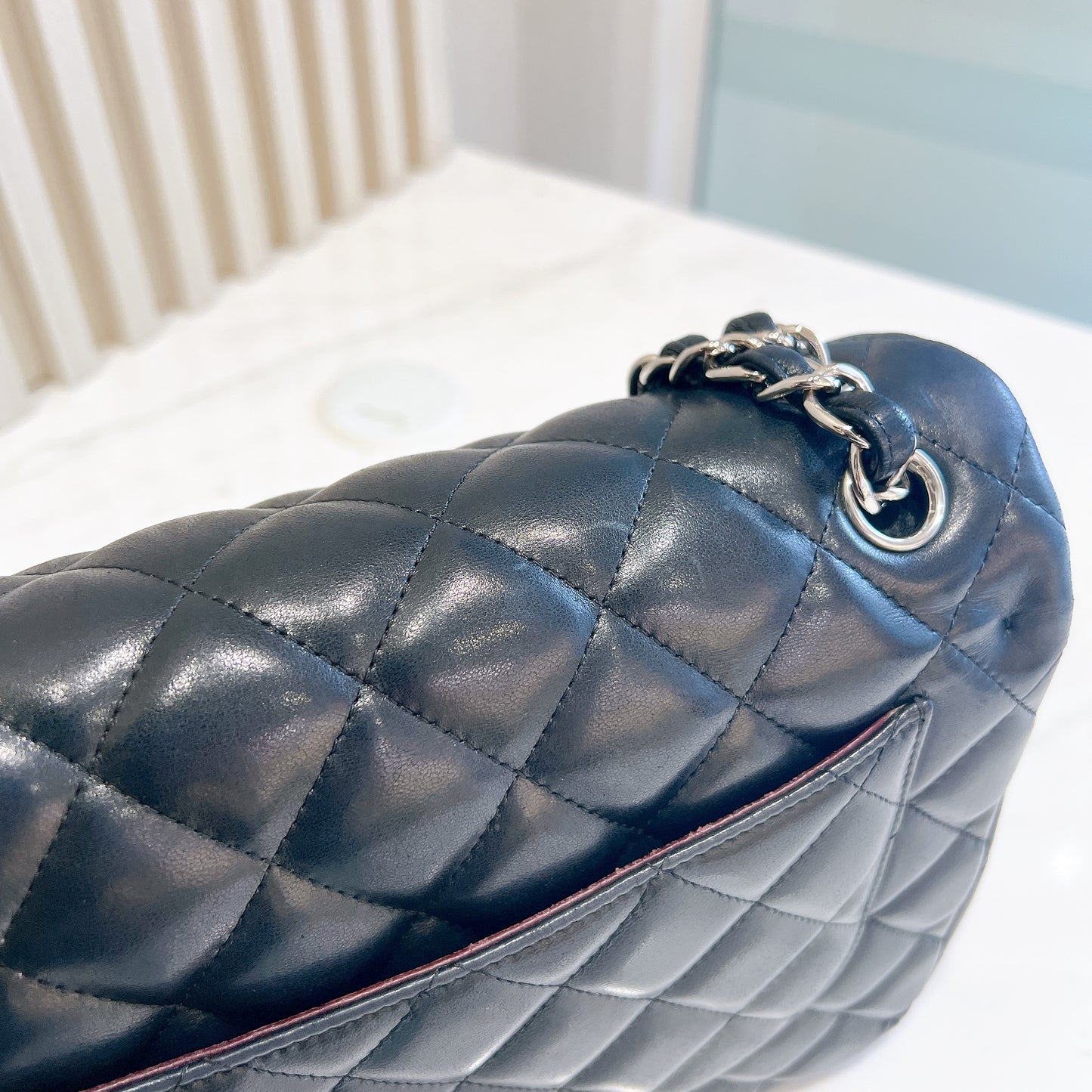 Chanel Jumbo Lambskin In SHW