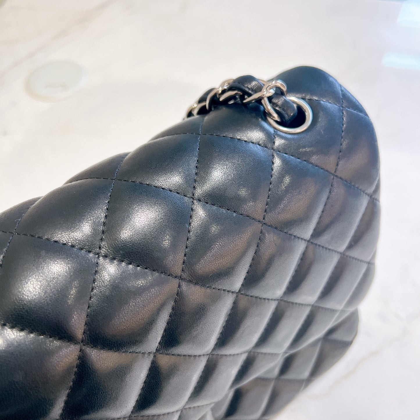 Chanel Jumbo Lambskin In SHW