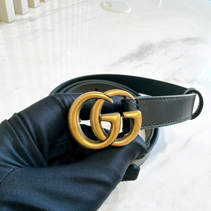 Gucci Marmont Belt black GHW