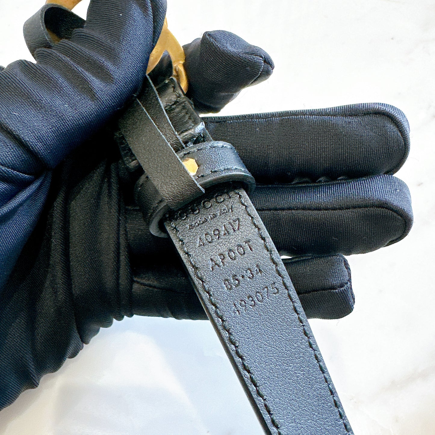 Gucci Marmont Belt black GHW