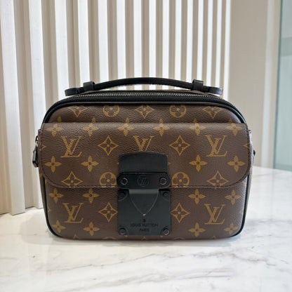 LV Monogram Macassar S Lock Messenger