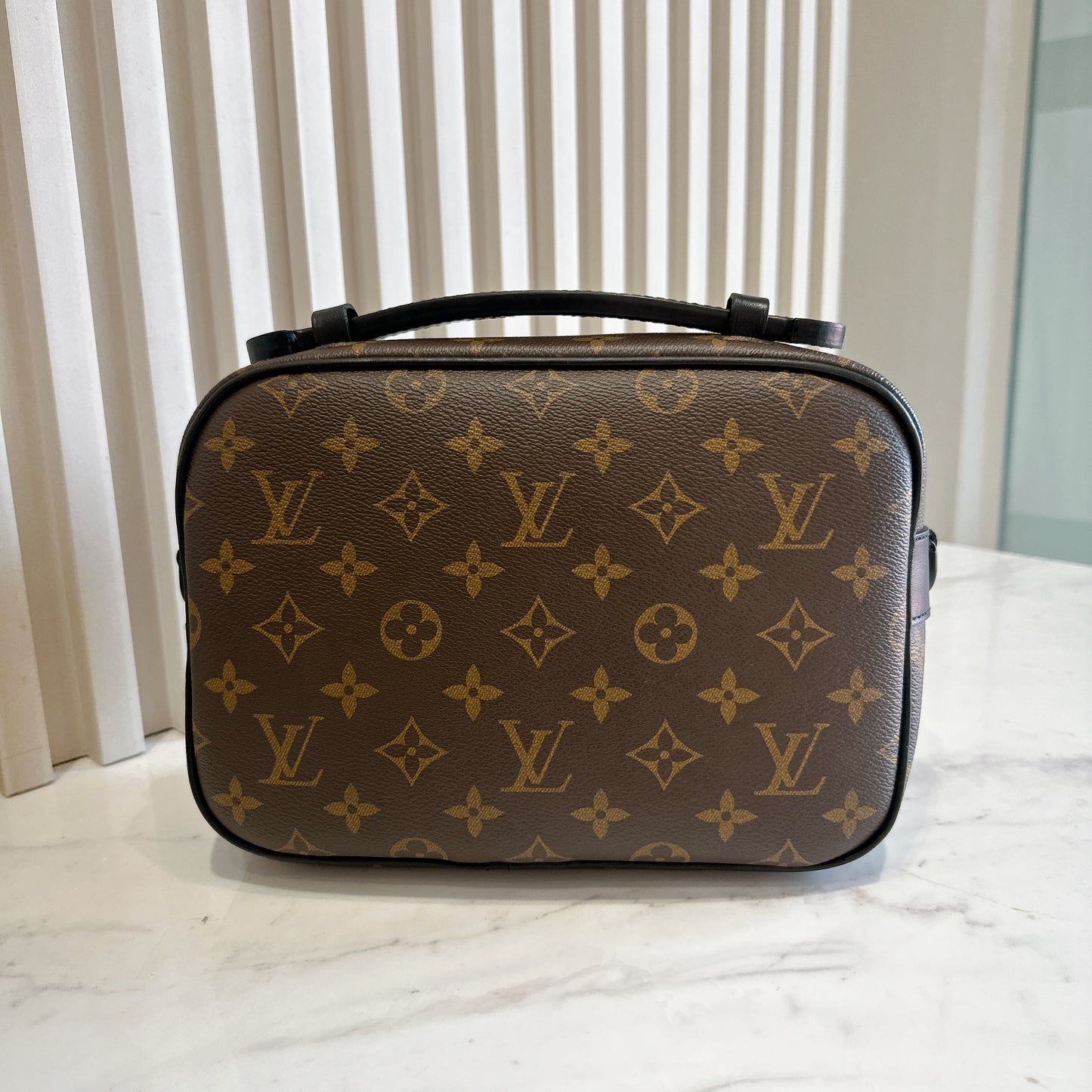 LV Monogram Macassar S Lock Messenger
