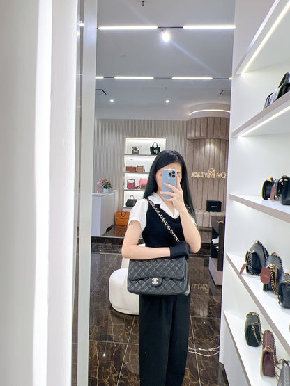 Chanel Jumbo Lambskin In SHW
