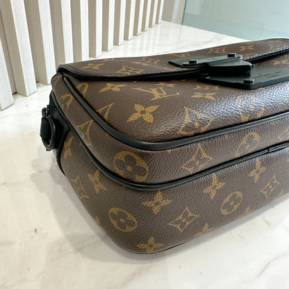 LV Monogram Macassar S Lock Messenger