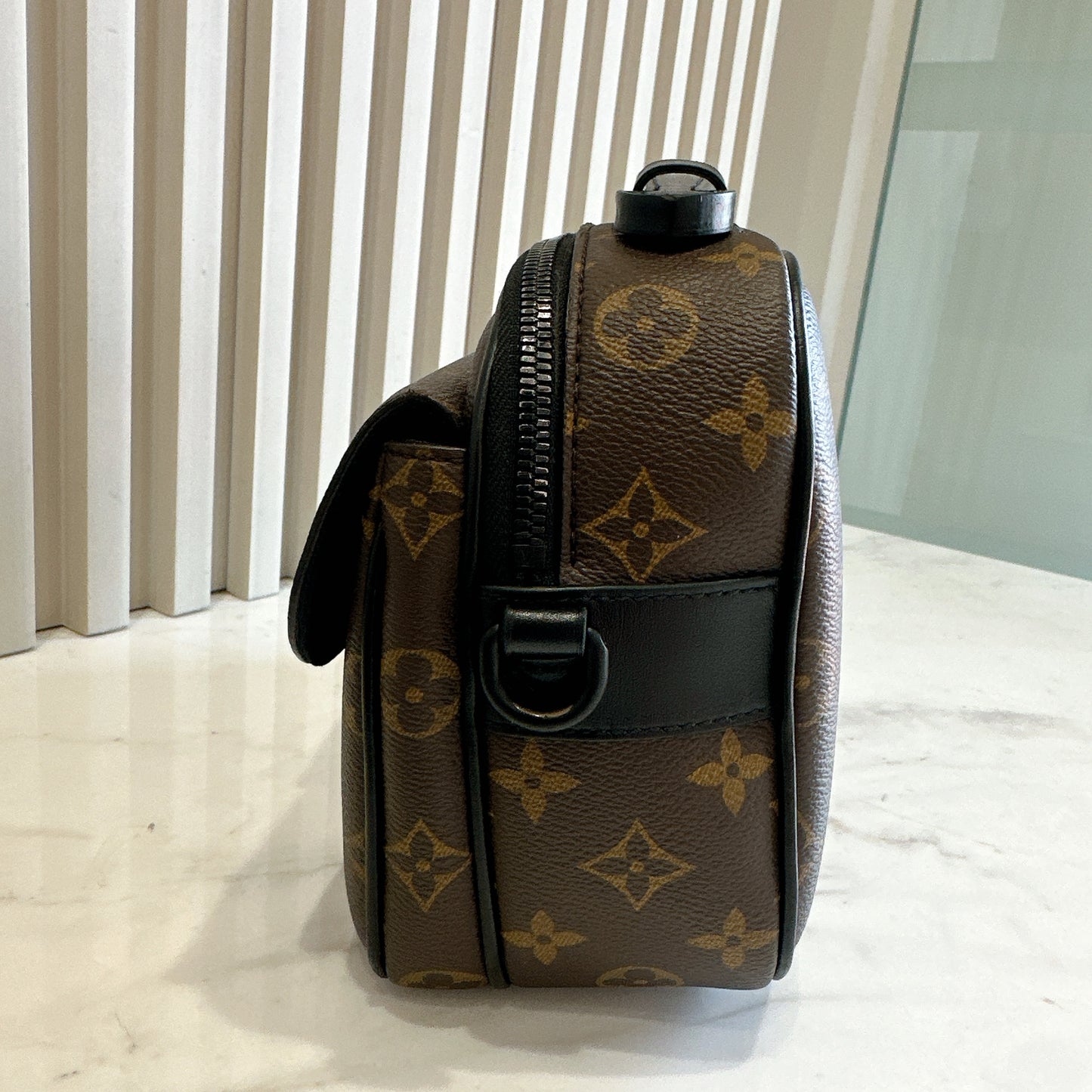 LV Monogram Macassar S Lock Messenger