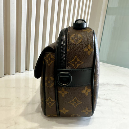 LV Monogram Macassar S Lock Messenger