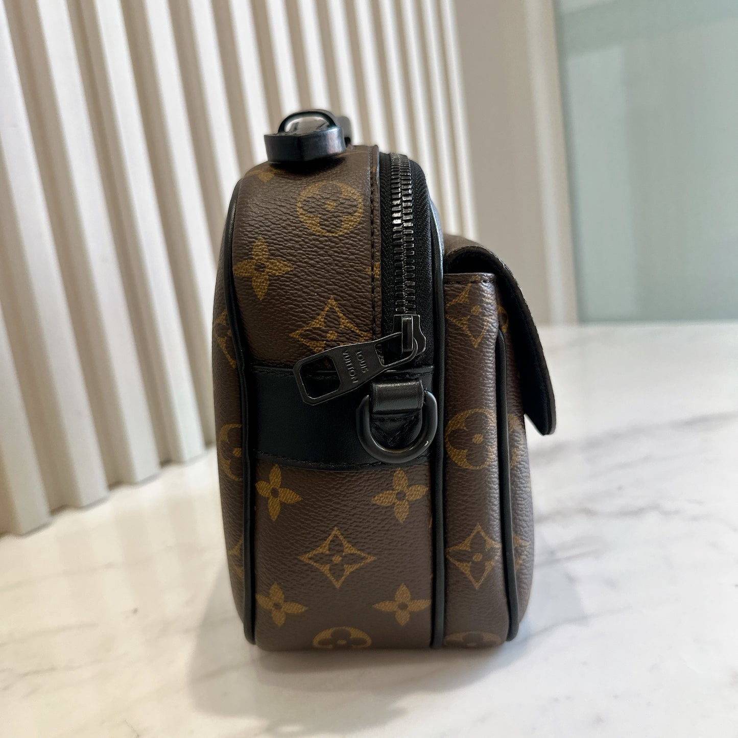 LV Monogram Macassar S Lock Messenger