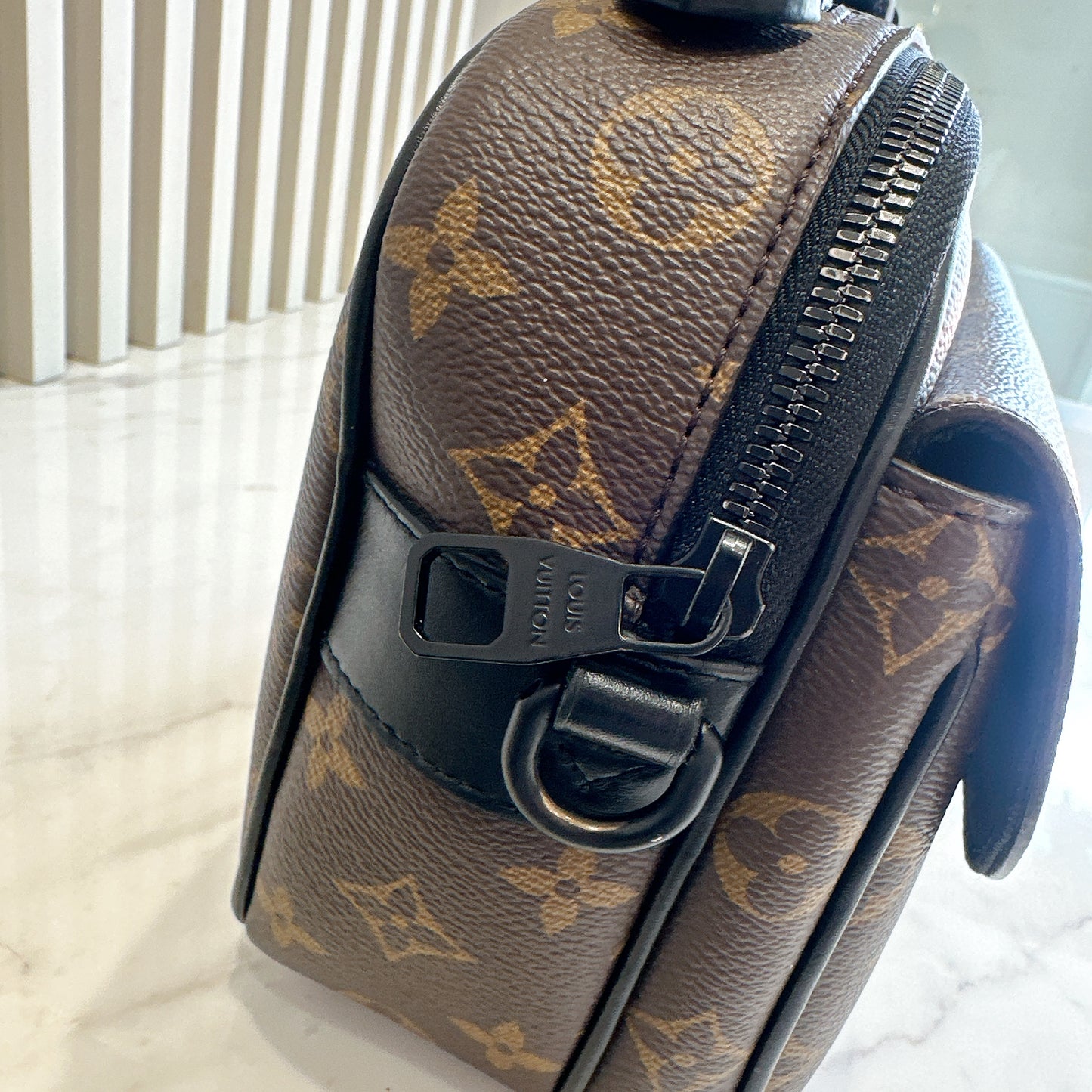 LV Monogram Macassar S Lock Messenger