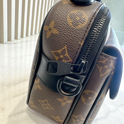 LV Monogram Macassar S Lock Messenger