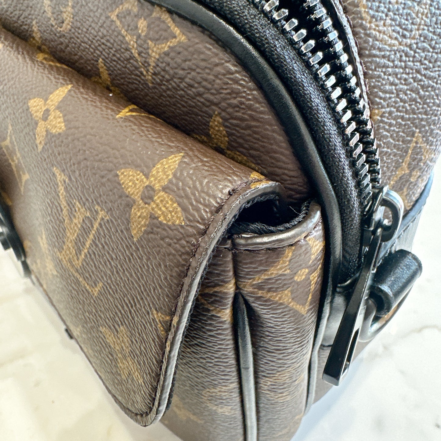 LV Monogram Macassar S Lock Messenger