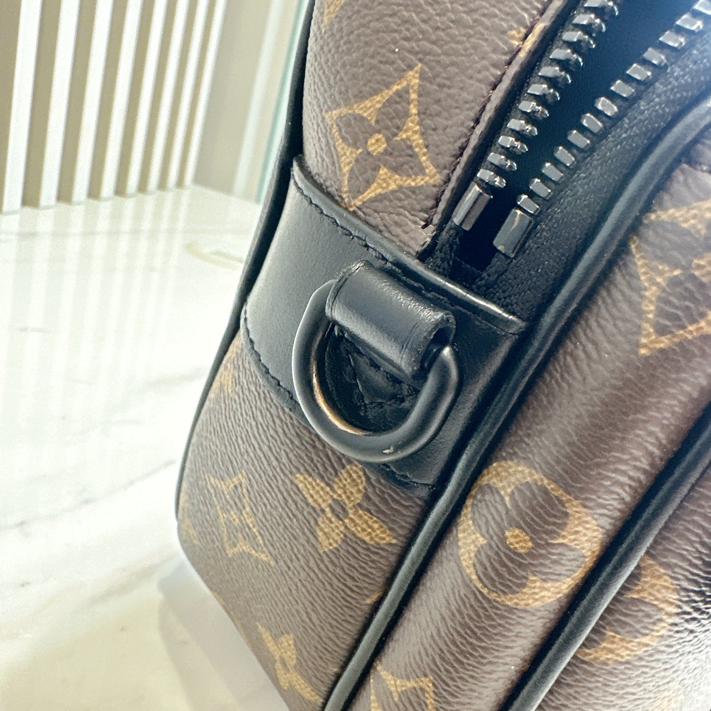 LV Monogram Macassar S Lock Messenger