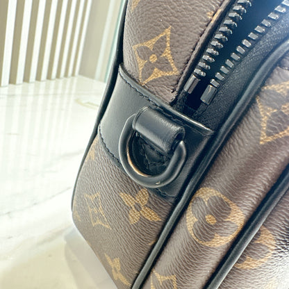 LV Monogram Macassar S Lock Messenger