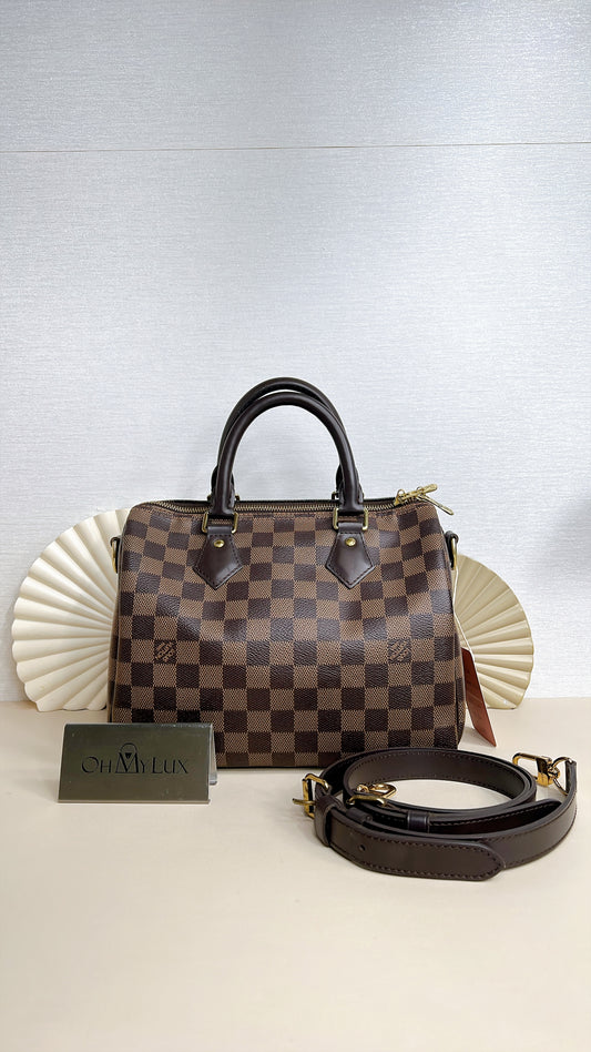 LV Damier Ebene Speedy 25 Bandouliere