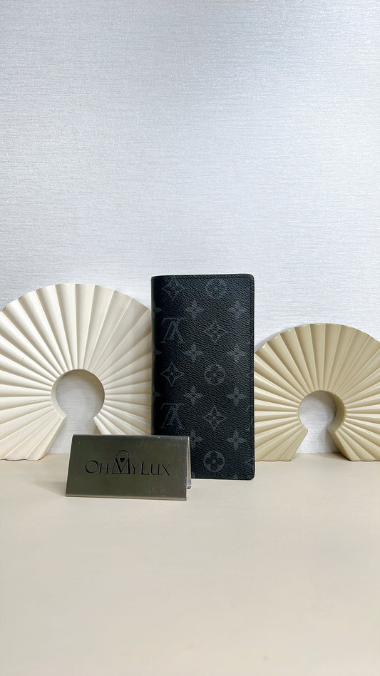 LV Brazza Wallet in Monogram Eclipse
