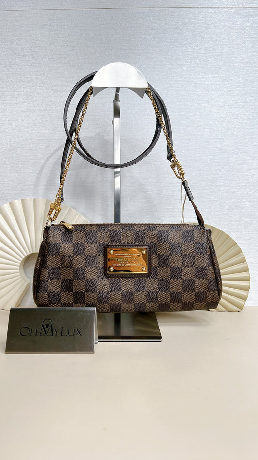 LV Damier Ebene Eva Clutch