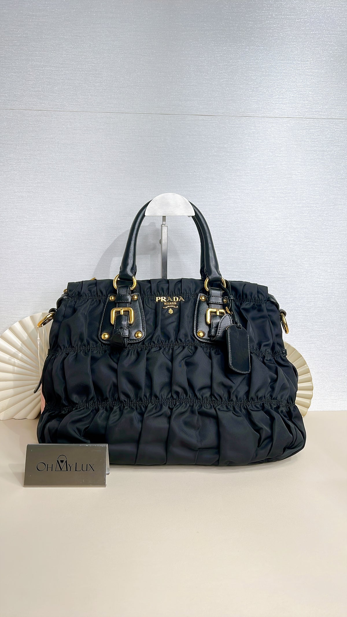 Prada Gaufre Tote Bag in Black Nylon