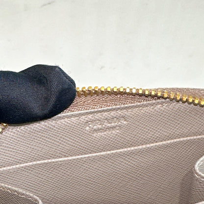 Prada Saffiano Coin Purse in Grey