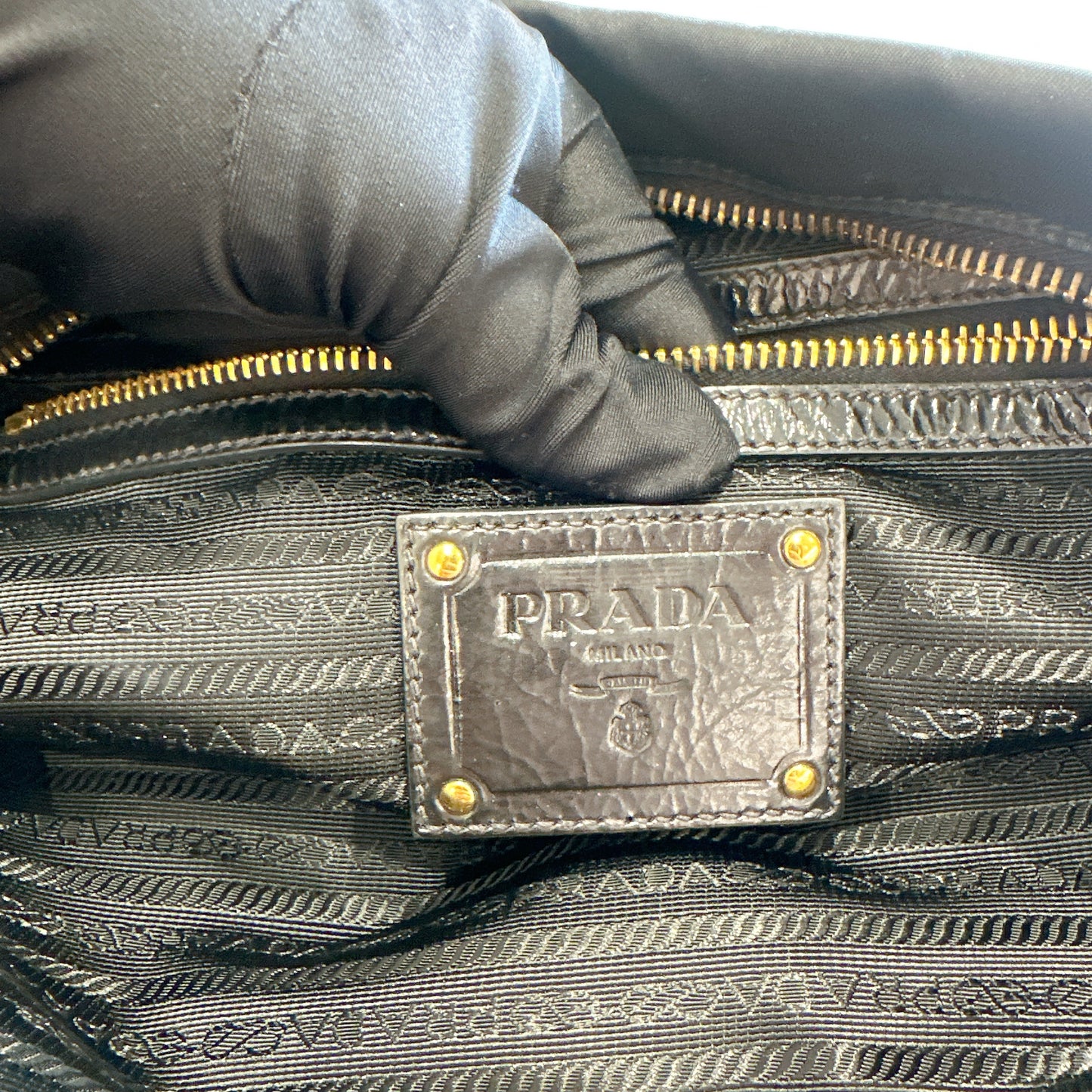 Prada Tessuto Nylon Pietre Jeweled Clutch