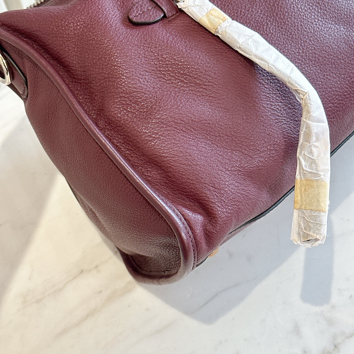 Prada Vitello Phenix Granato in Burgundy