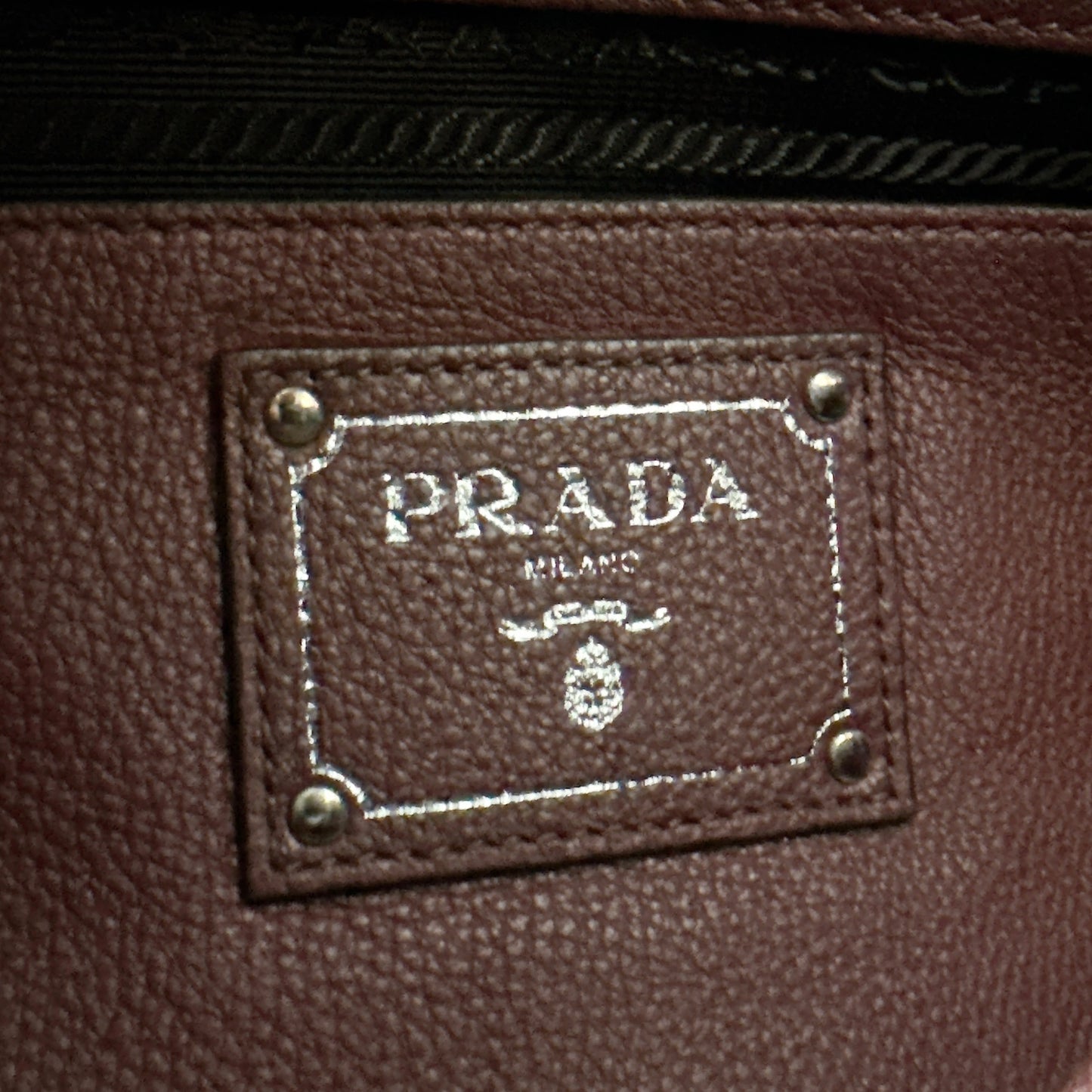 Prada Vitello Phenix Granato in Burgundy