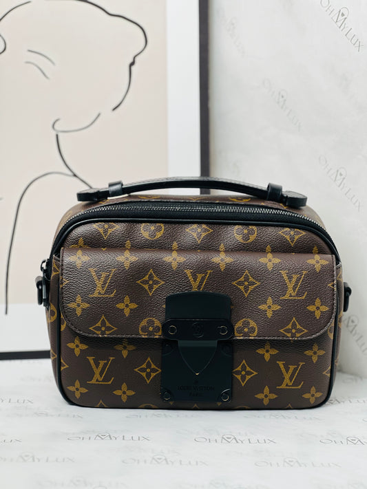 LV Monogram Macassar S Lock Messenger