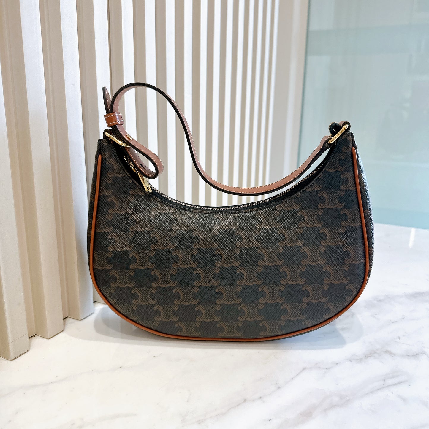 Celine Ava in Tan Triomphe Canvas