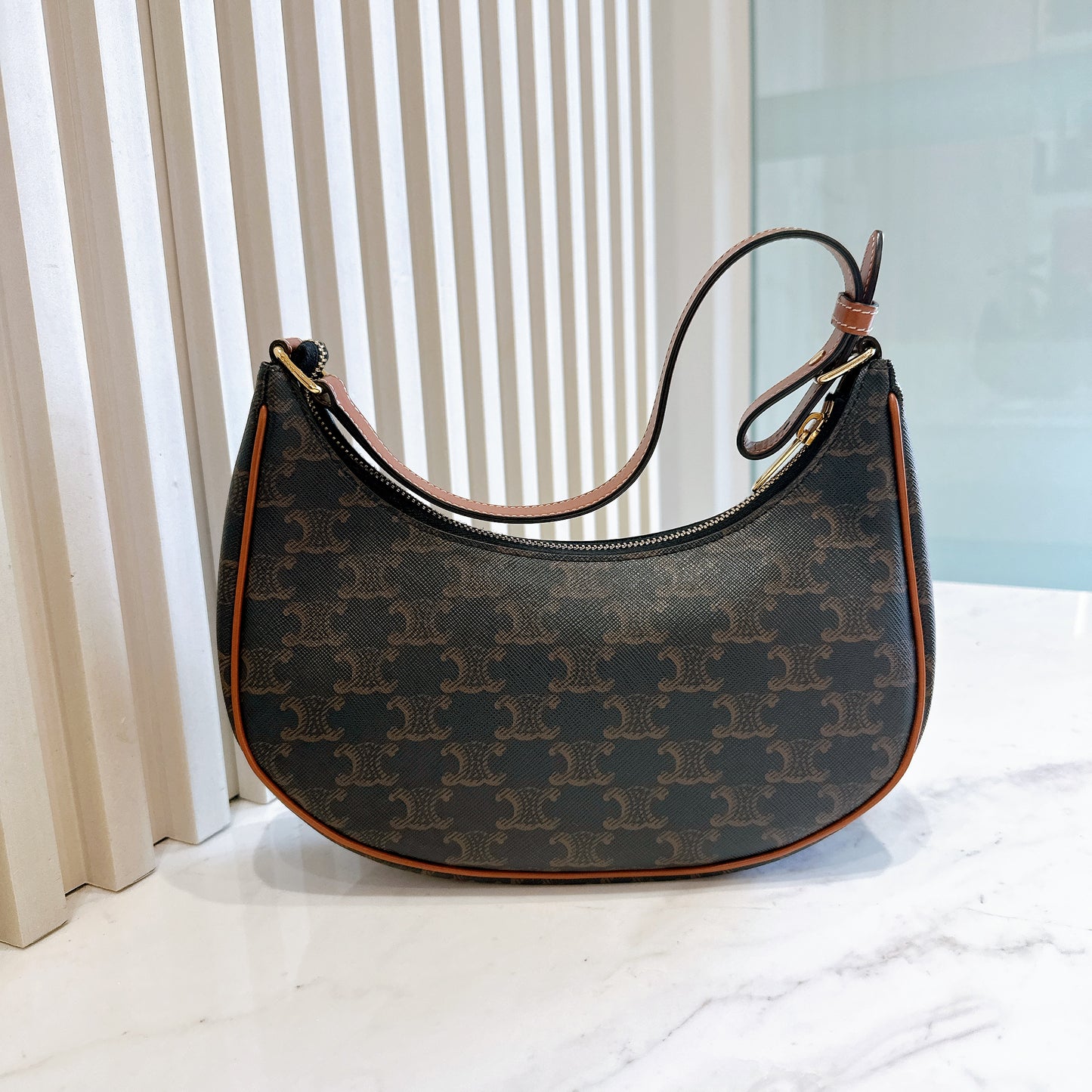 Celine Ava in Tan Triomphe Canvas