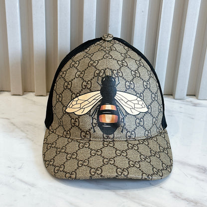 Gucci Beige Bee Print GG Supreme Canvas