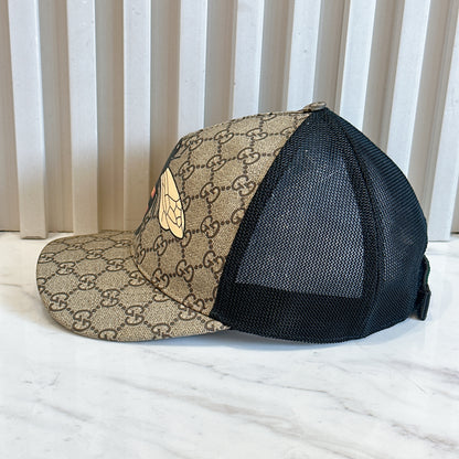 Gucci Beige Bee Print GG Supreme Canvas