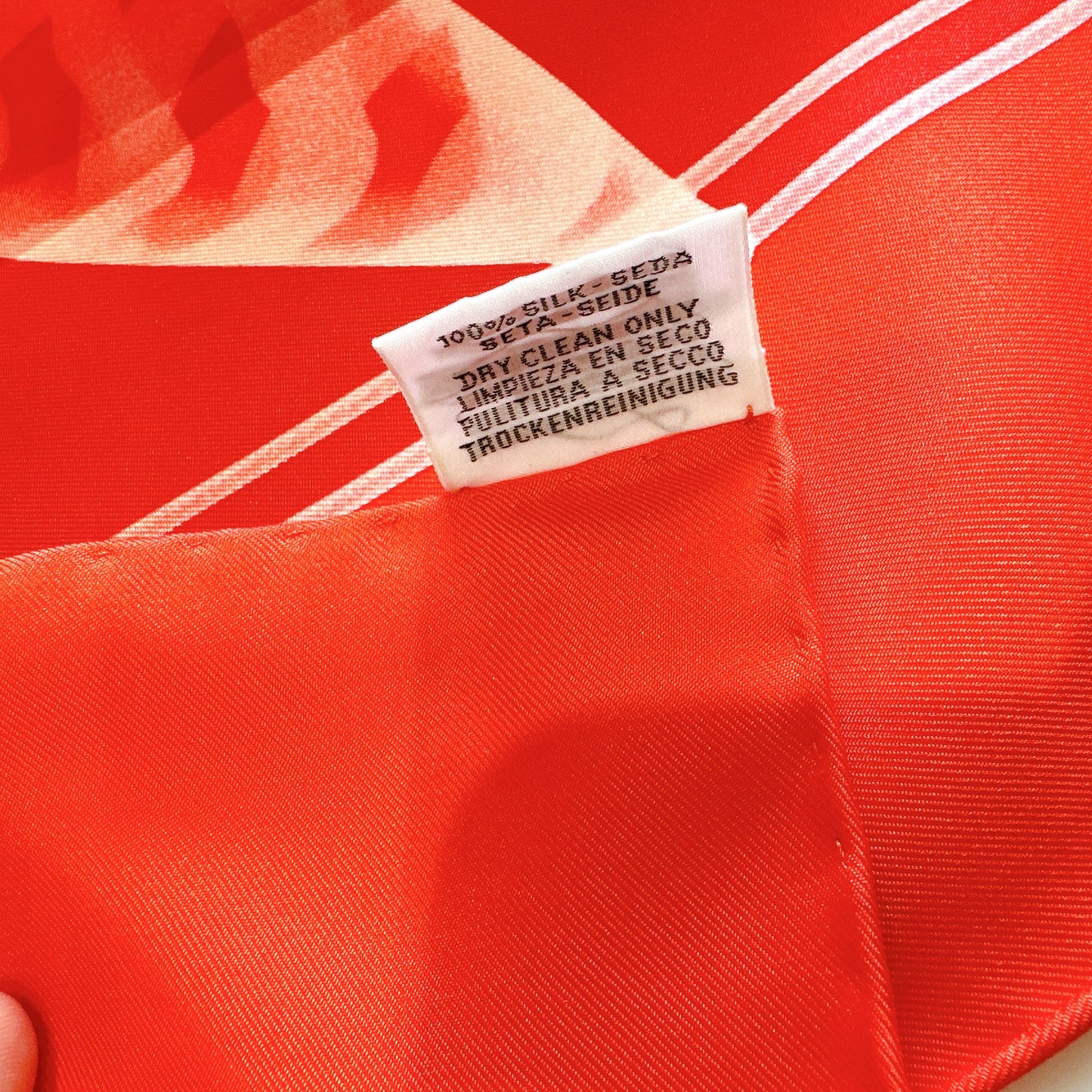 Hermes Please Check in Scarf in Red