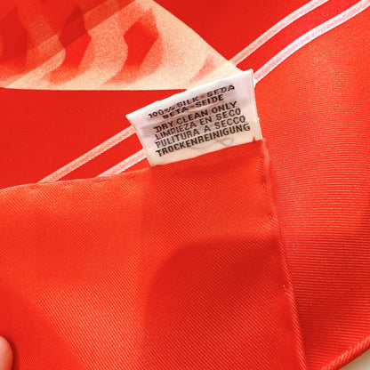 Hermes Please Check in Scarf in Red