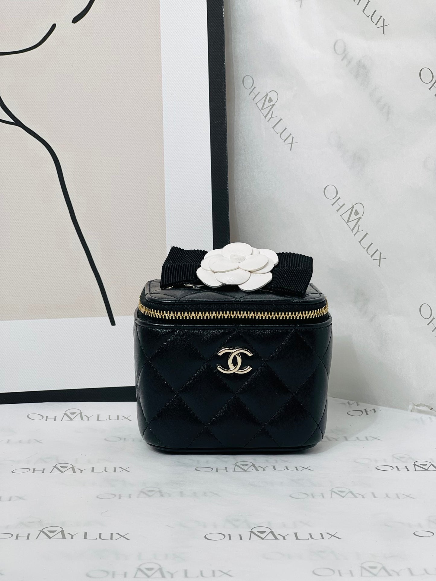 Chanel Camellia Bow Vanity Case