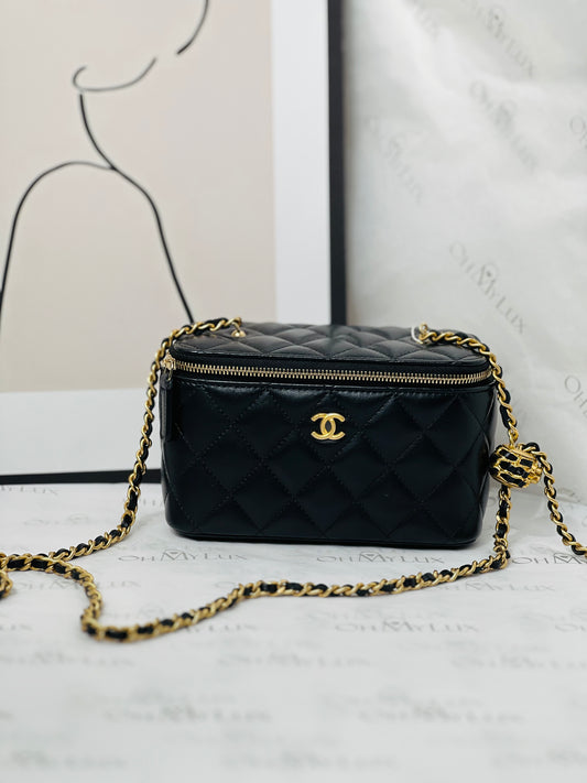 Chanel Vanity Case GHW with Pearl Crush