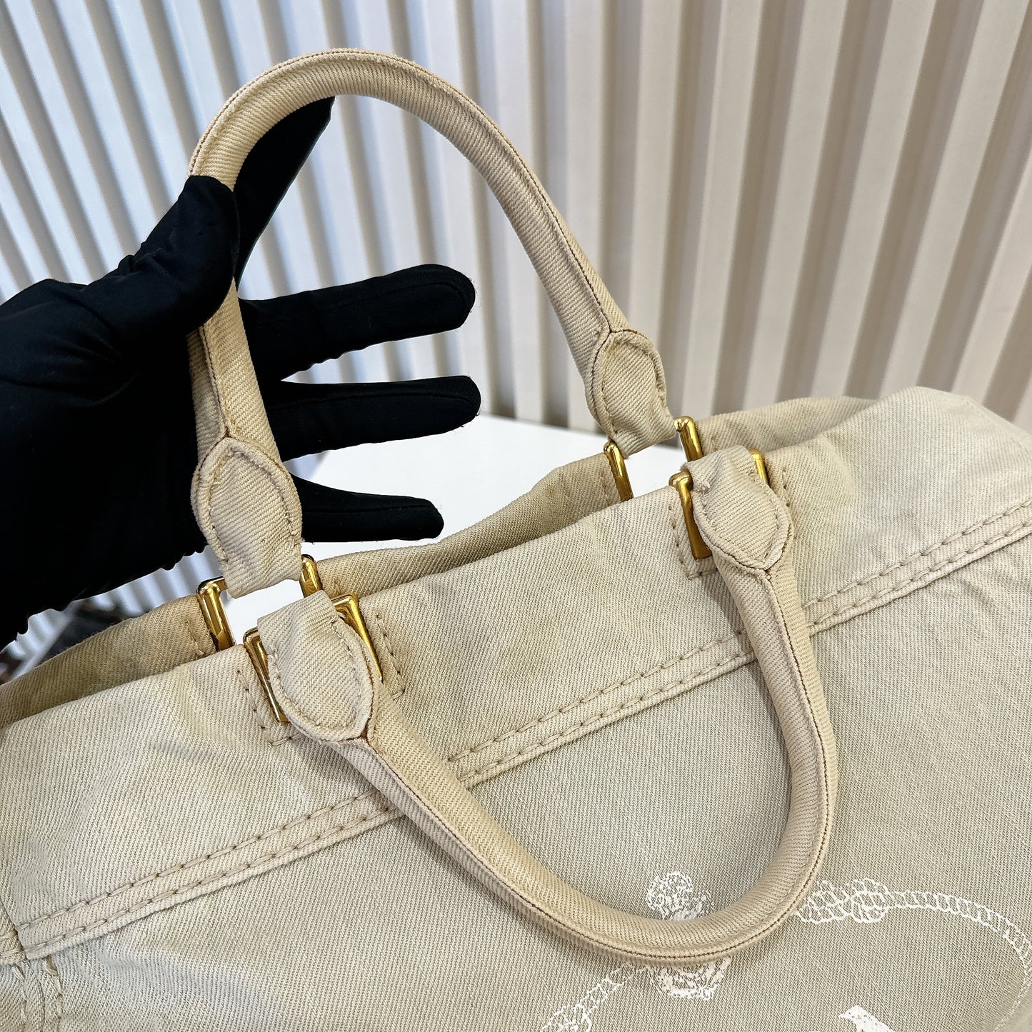 Prada Denim Canapa Tote