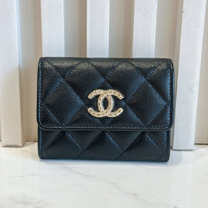 Chanel Caviar Card Holder Black
