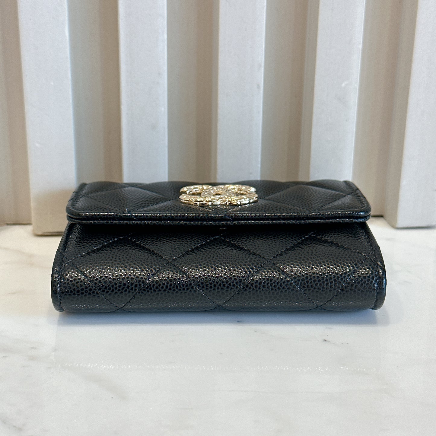 Chanel Caviar Card Holder Black