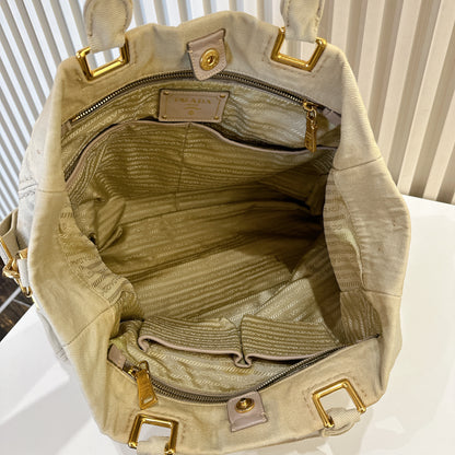 Prada Denim Canapa Tote