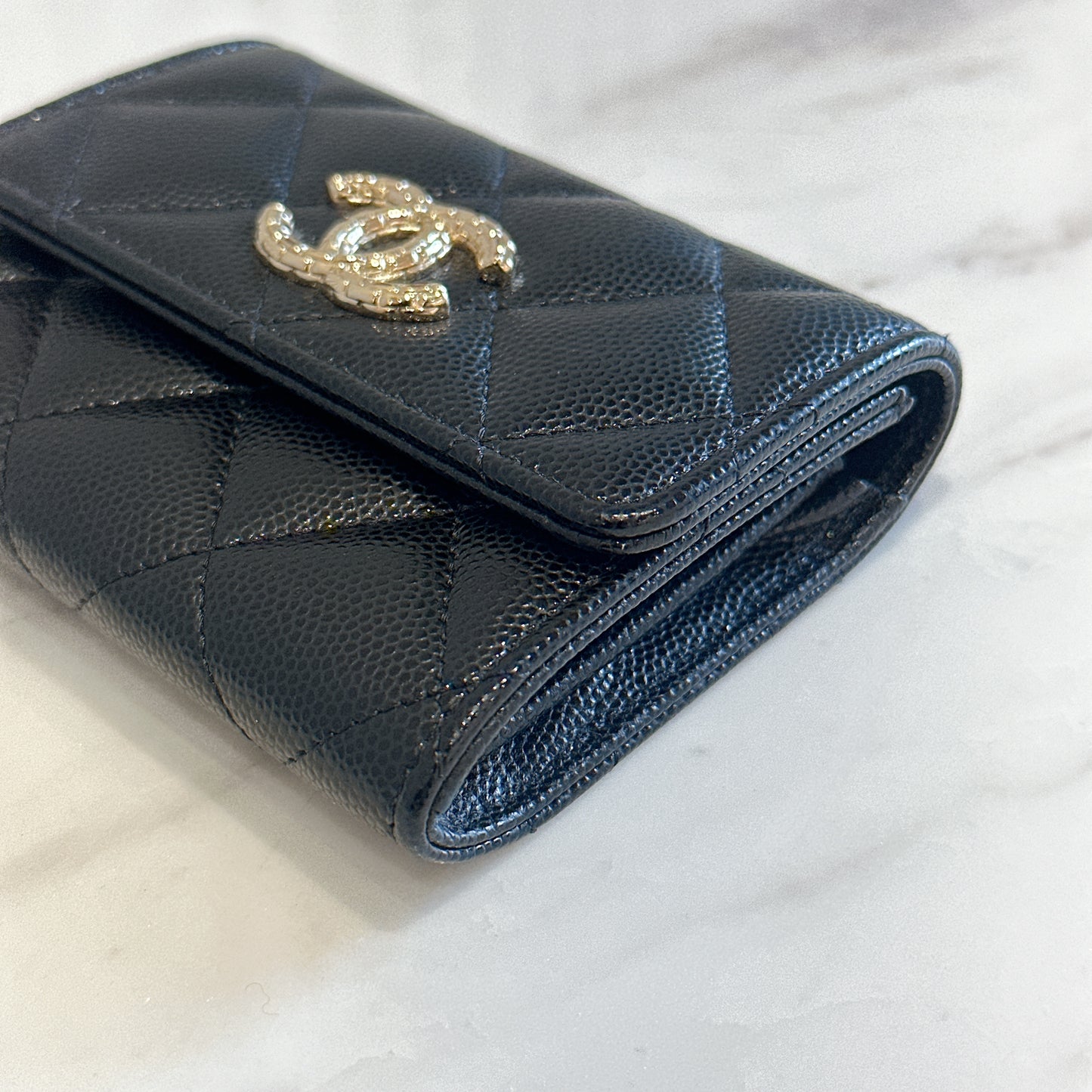 Chanel Caviar Card Holder Black