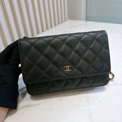 Chanel Wallet On Chain in Black GHW