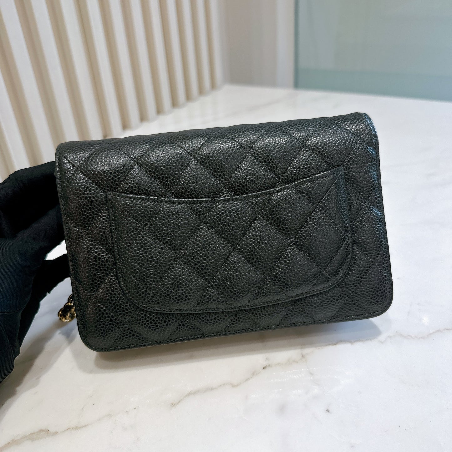Chanel Wallet On Chain in Black GHW