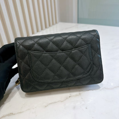 Chanel Wallet On Chain in Black GHW