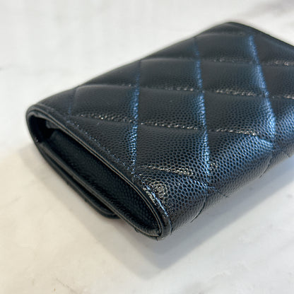 Chanel Caviar Card Holder Black