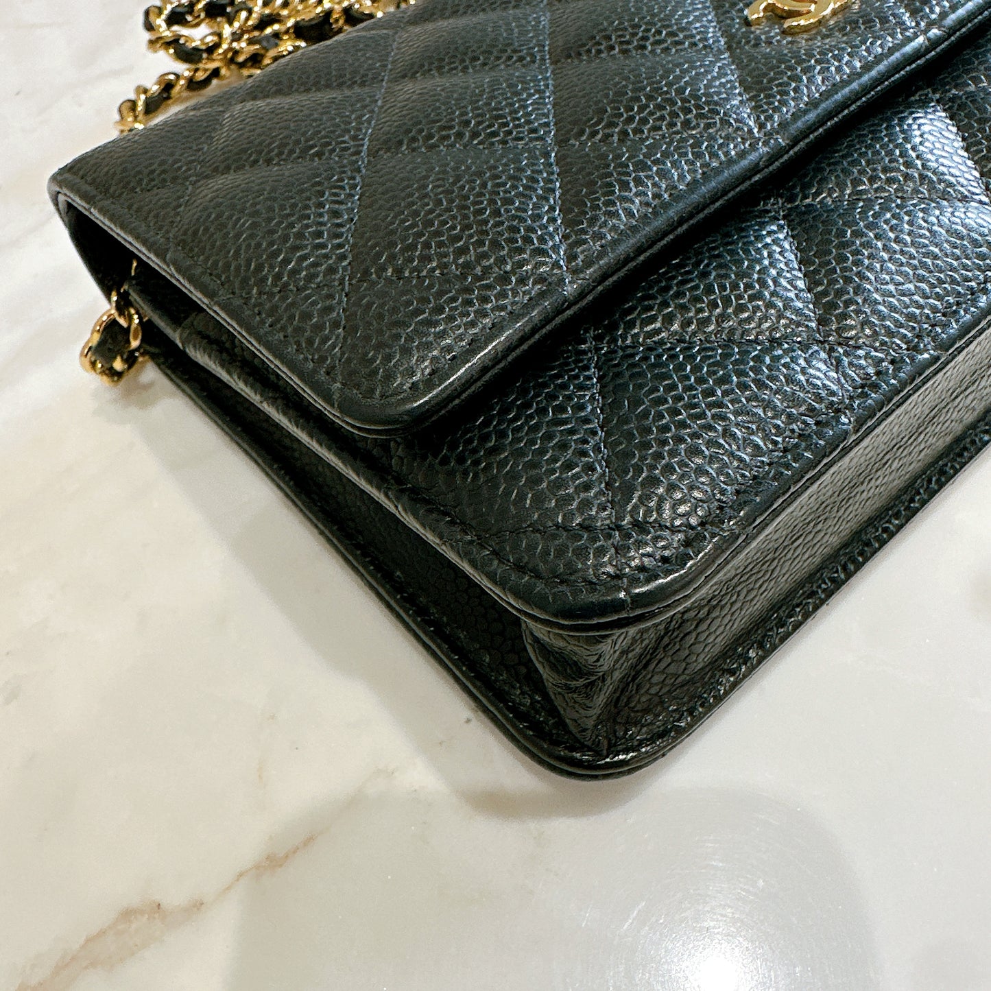 Chanel Wallet On Chain in Black GHW