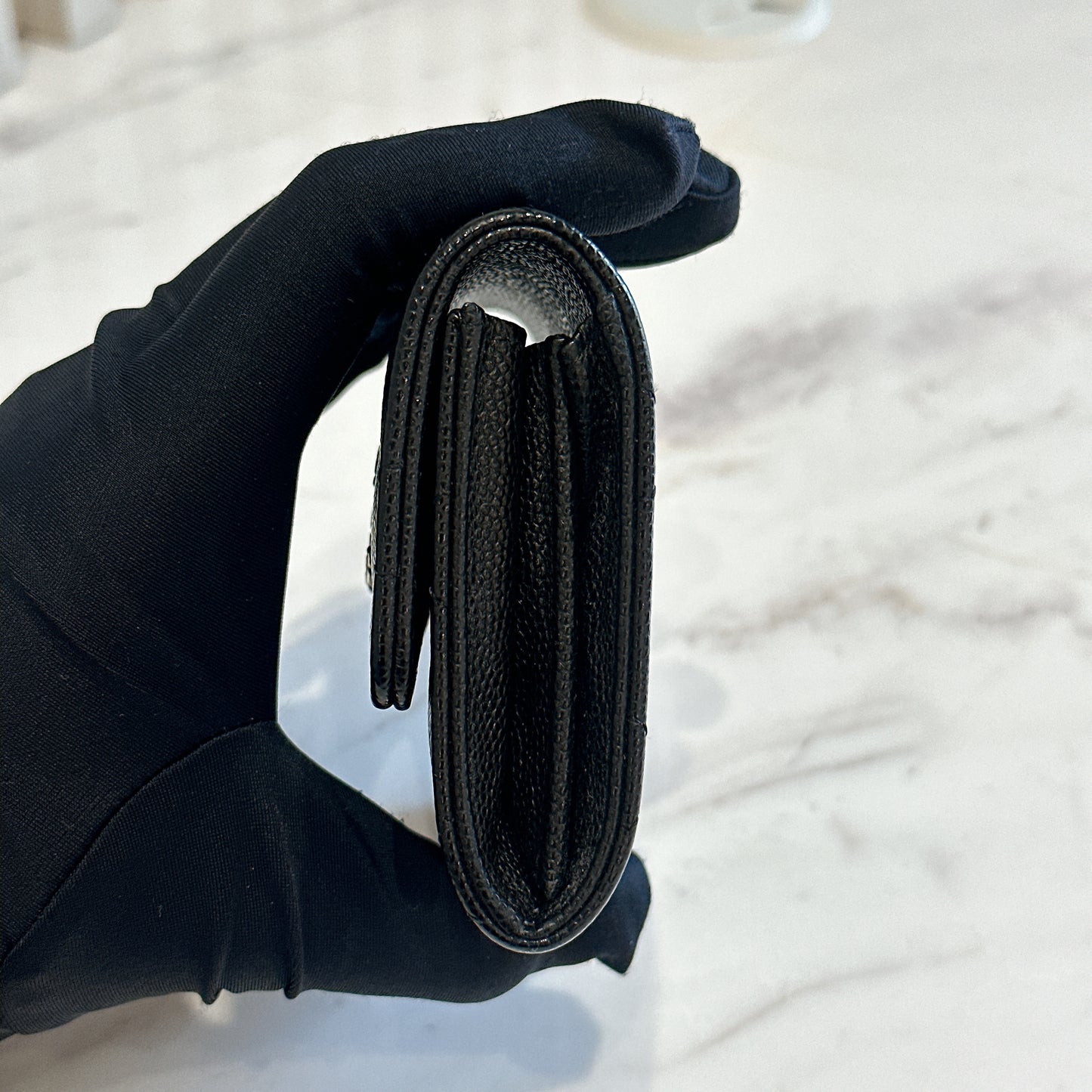 Chanel Caviar Card Holder Black